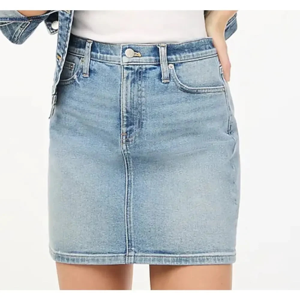 NWT J.Crew Size‎ 4 Denim Mini Skirt Indigo Dream Wash Y2K Preppy Classic 17”